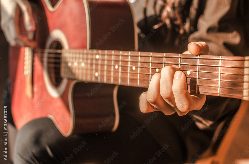 Fototapeta premium playing guitar