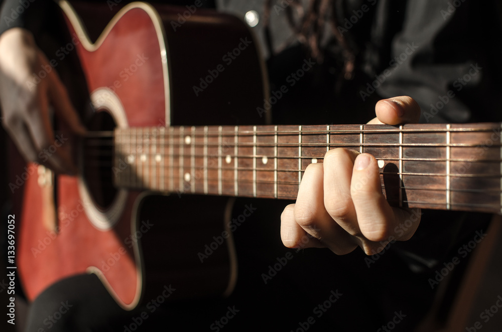 Fototapeta premium red guitar