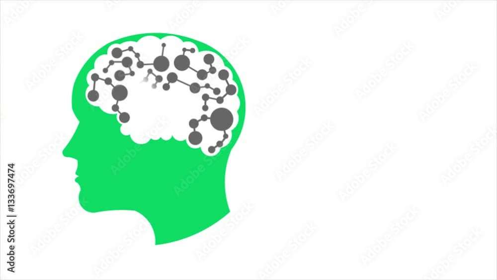 People Brain Network Connection, Memory Improvement, Creativity. 1080 HD Motion Graphics People Brain Network Connection, Memory Improvement, Creativity. 1080 HD Motion Graphics