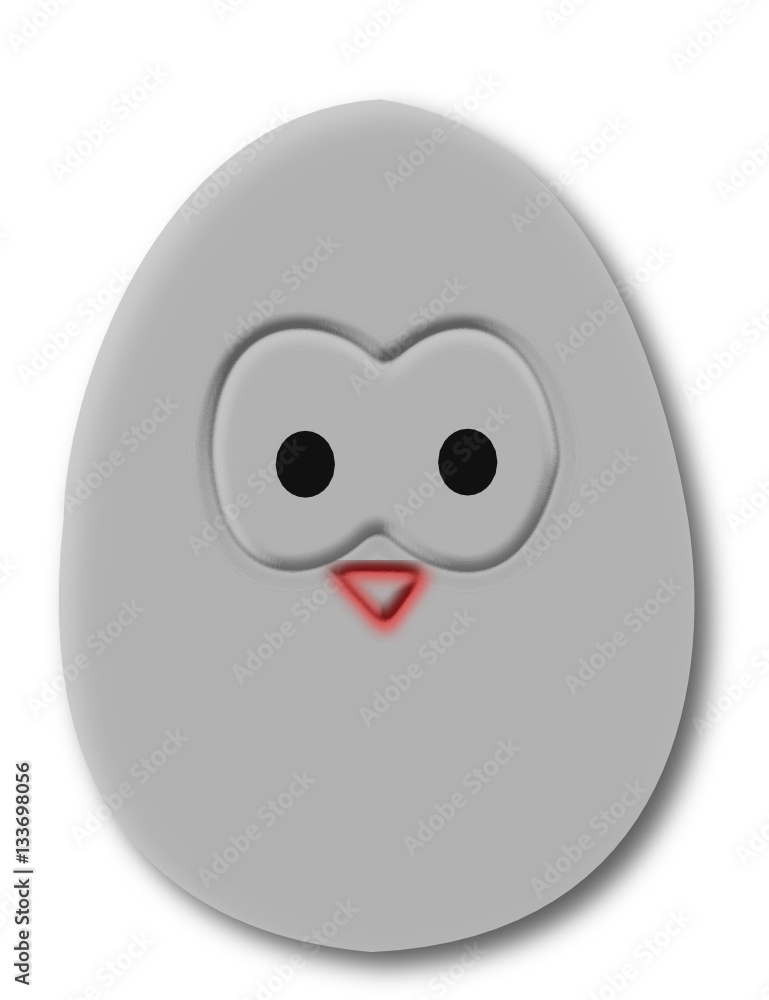 Easter eggs on a white background.chicken looking out of eggshell Easter eggs on a white background.chicken looking out of eggshell