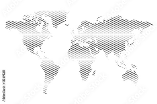 World Map Dot Pattern Illustration