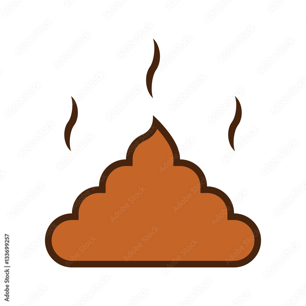 Shit. Vector steaming pile of shit brown on a black background.  Illustration Stock Vector | Adobe Stock