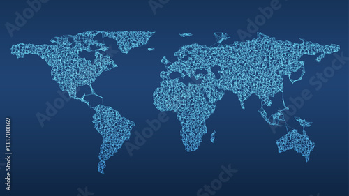 World map abstract