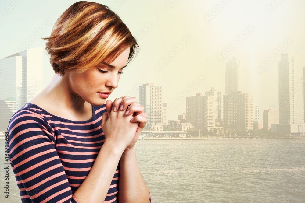 Fototapeta premium Praying.