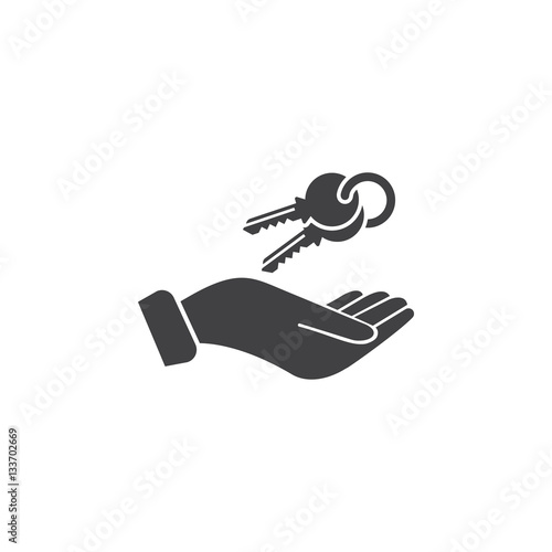 hand with keys icon design