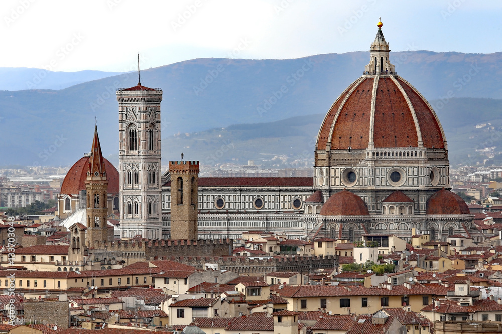 Panorama of FLORENCE with the great dome of the Cathedral