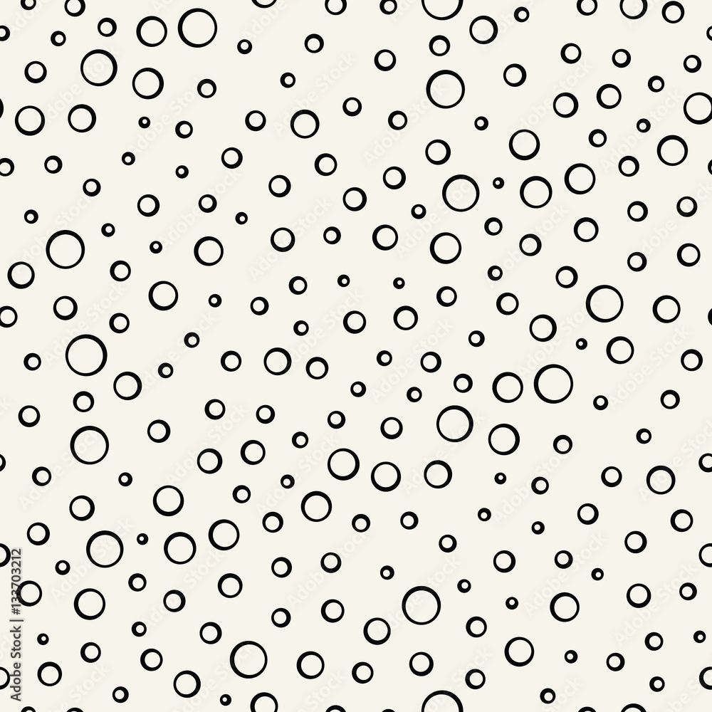 abstract geometric black and white vector bubbles pattern