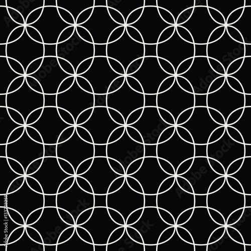 Abstract geometric black and white hipster deco art pattern