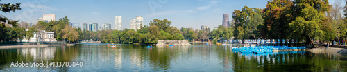 The lake at Chapultepec Park in Mexico City