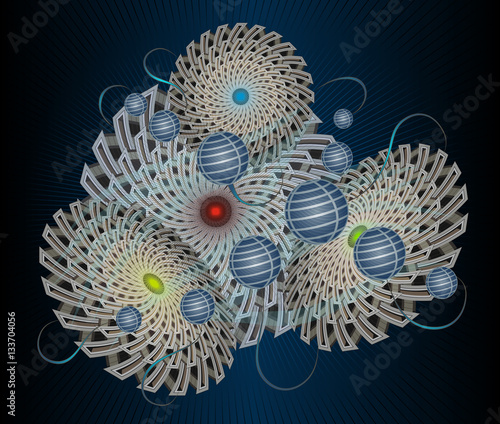 abstract element on a theme science fiction