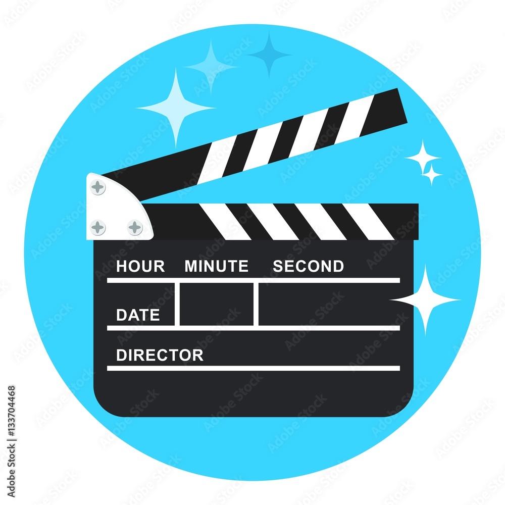 Obraz premium clapperboard on blue