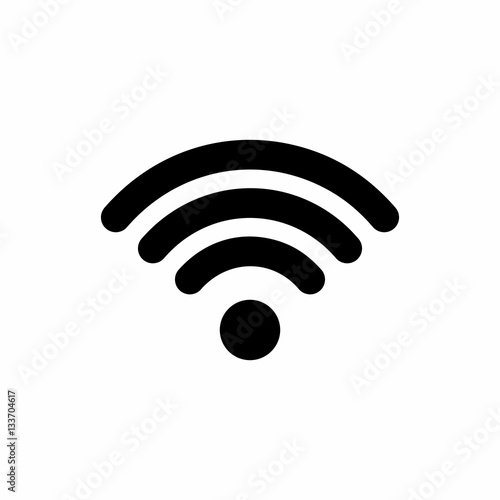 Wireless icon, Wifi icon vector design isolated on white background .