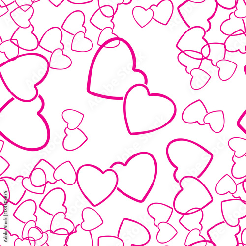 Two Hearts Seamless Pattern Love Wrapping Texture