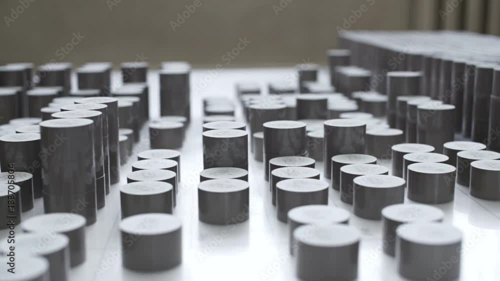Factory. worker lays varistors on a special table. Slide Factory. worker lays varistors on a special table. Slide