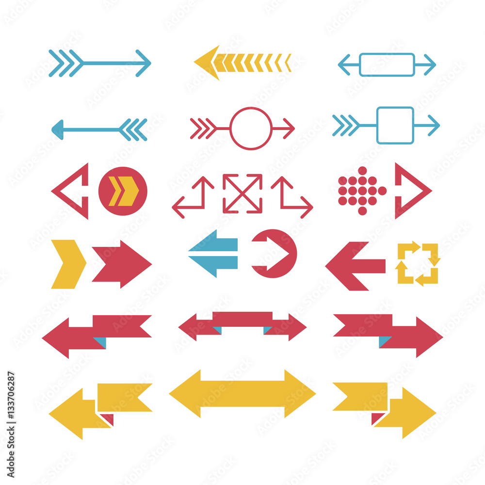Arrow web icon vector illustration. Arrow web icon vector illustration.