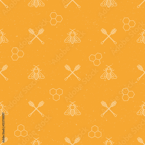 Honey Seamless Pattern