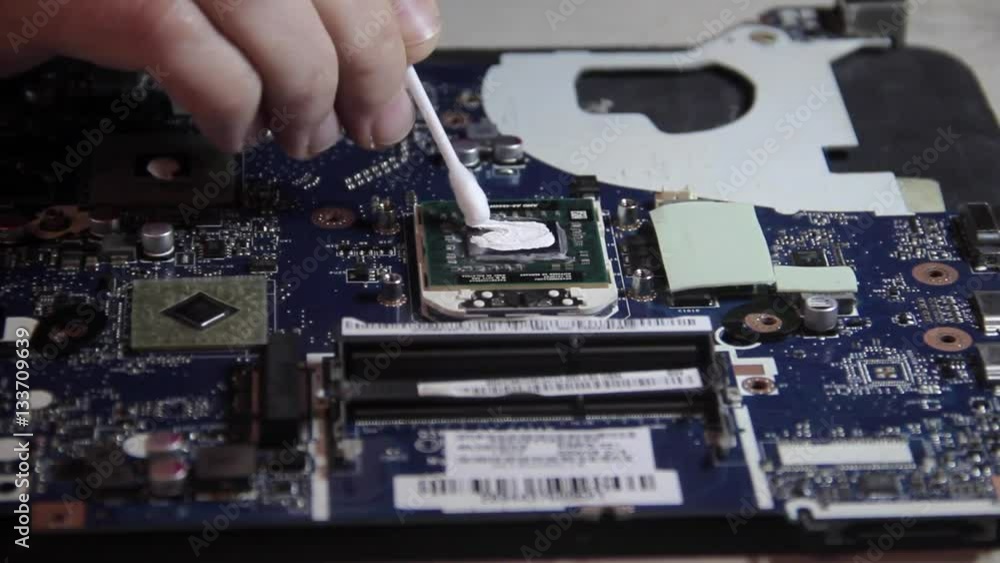 thermal grease on the processor of the computer thermal grease on the processor of the computer