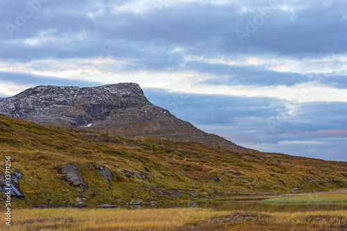 View on mountain top from hiking trail