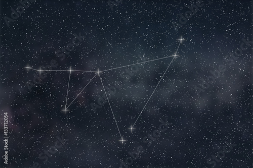 Capricorn Constellation. Zodiac Sign Capricorn constellation lines