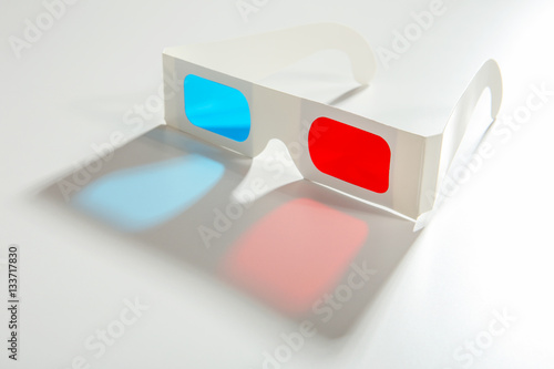 3d glasees on white