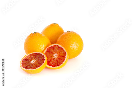 Four blood oranges