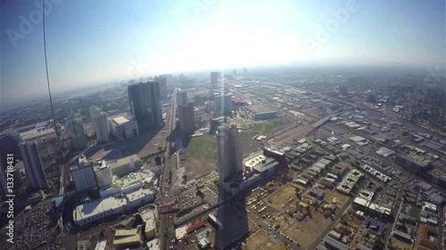 Aerial timelapse video of the city center, from the stratosphere tower, in Las vegas, Nevada, in United states of America