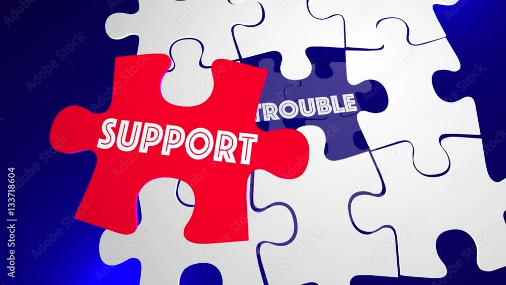 Trouble Problem Issue Solved Customer Support Service Puzzle 3d Animation Trouble Problem Issue Solved Customer Support Service Puzzle 3d Animation