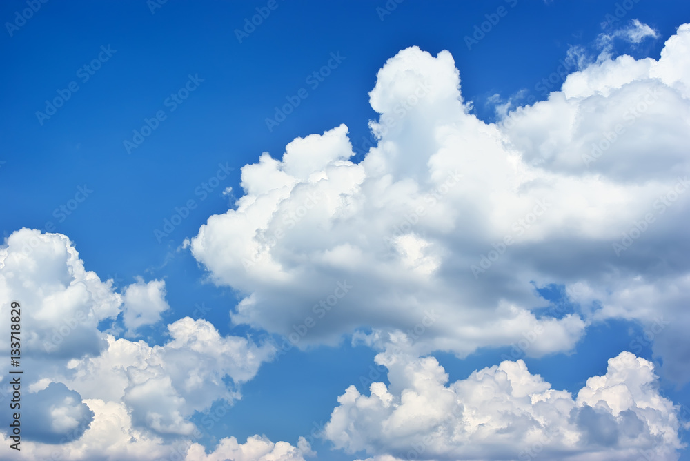 Deep blue sky on sunny day with clouds Deep blue sky on sunny day with clouds
