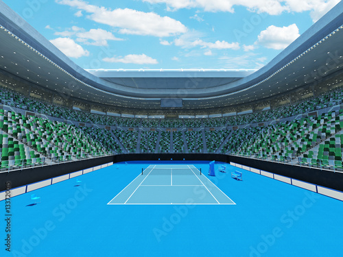3D render of beutiful modern tennis grand slam lookalike stadium