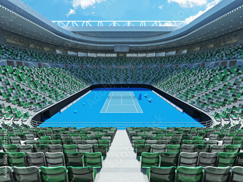 3D render of beutiful modern tennis grand slam lookalike stadium