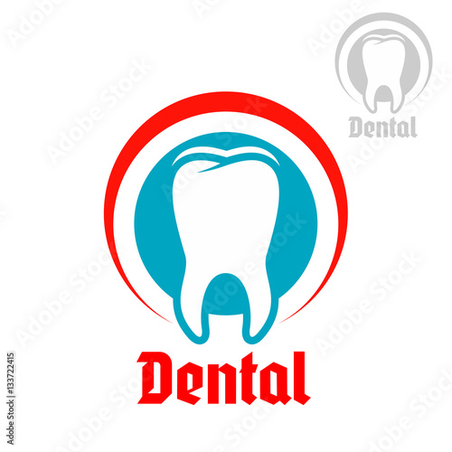 Dentistry vector isolated icon or emblem