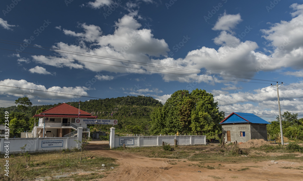 Cambodia countryside in January sunny day