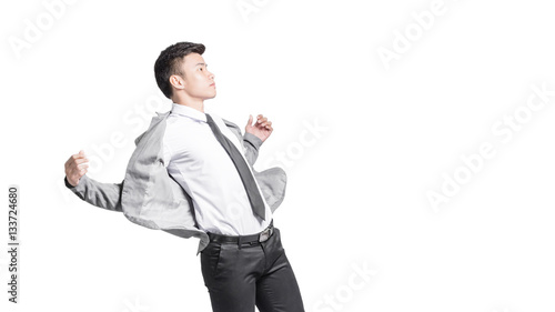 Portrait of a handsome businessman. Isolated on white background