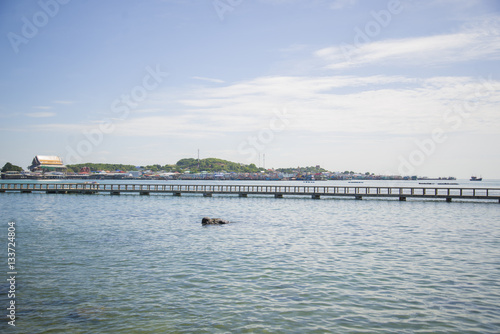 Pier in the Gulf of Thailand near Pattaya. © sanchos303