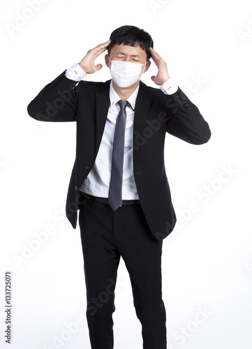 asian sick businessman