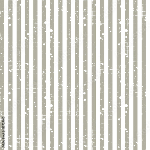 Seamless vector striped pattern. Grey geometric background with vertical lines. Grunge texture with attrition, cracks and ambrosia. Old style vintage design. Graphic illustration.