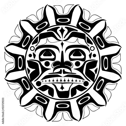 Vector illustration of the sun symbol
