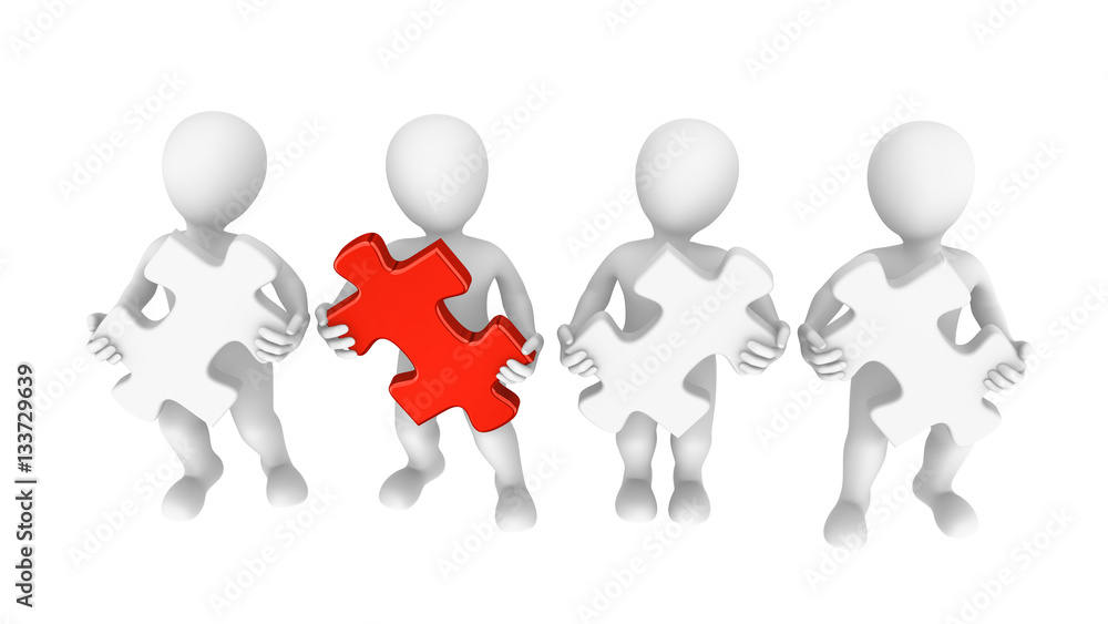 White people with jigsaw puzzle. Choice concept. White people with jigsaw puzzle. Choice concept.