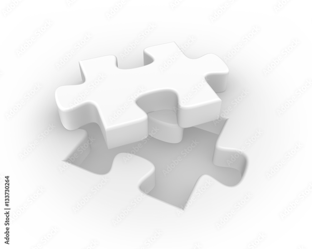 White puzzle 3d White puzzle 3d