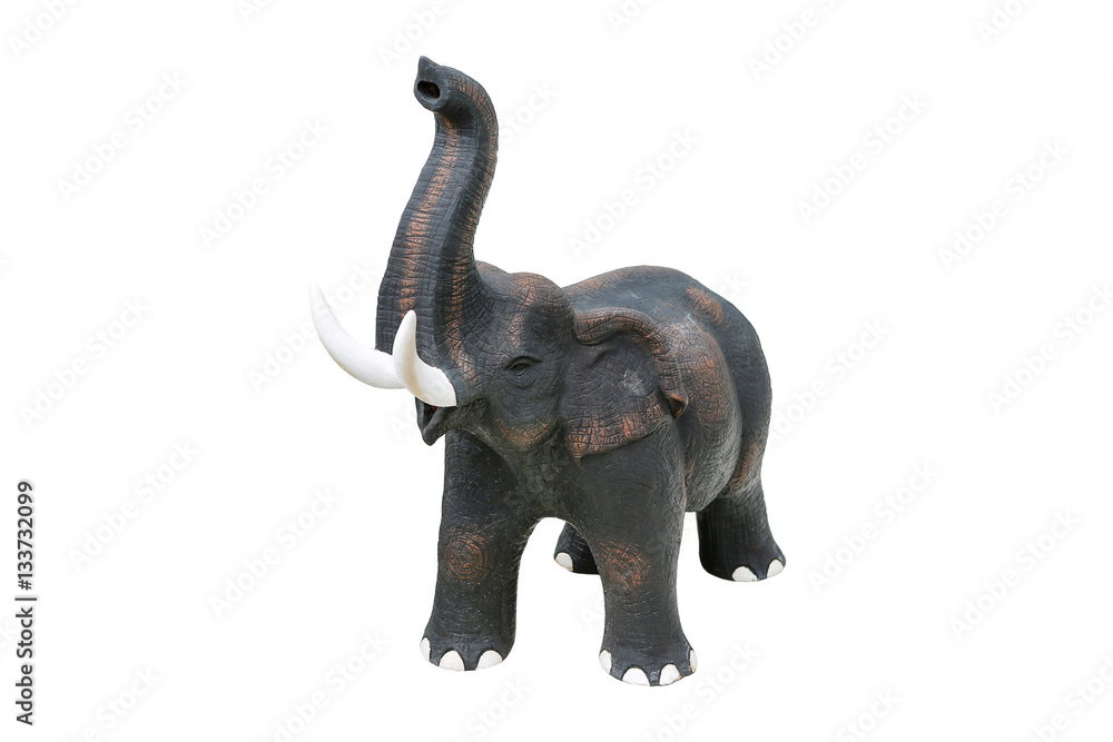 Obraz premium Elephant statue isolated on white background