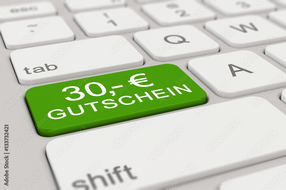 Tastatur - 30 Euro Gutschein - grün