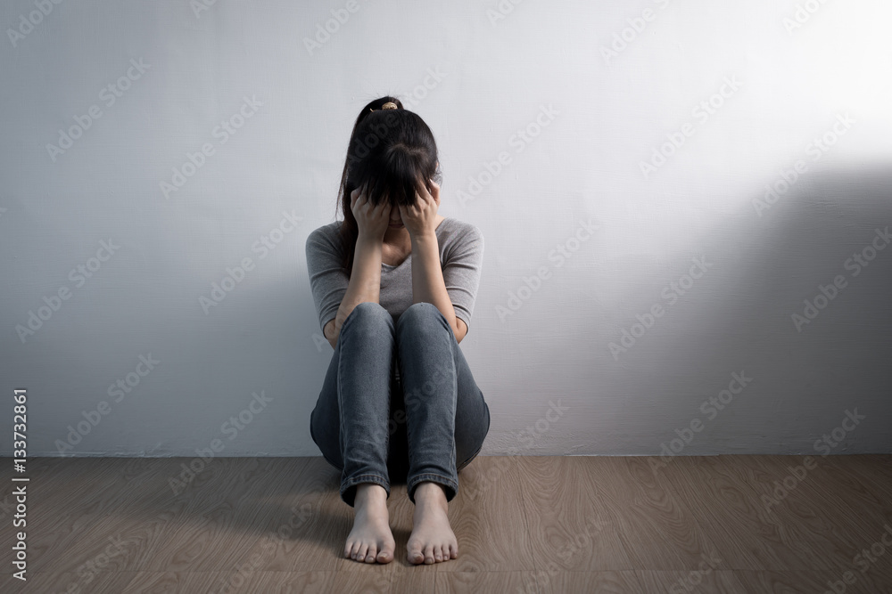 depression woman sit on floor depression woman sit on floor