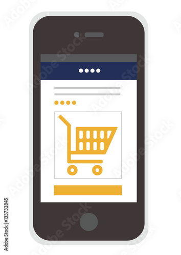  The sign "online shopping" (Gadgets - smart phone)