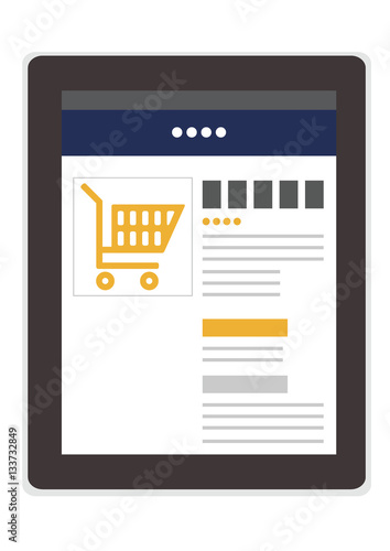  The sign "online shopping" (Gadgets - tablet)