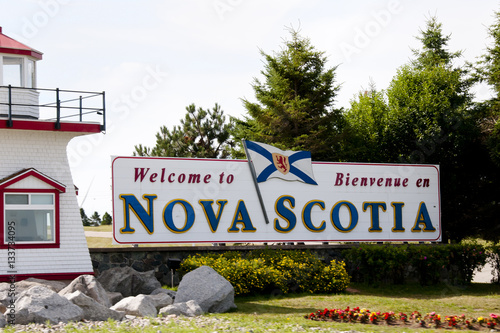 Fototapeta Nova Scotia Welcome Sign - Canada