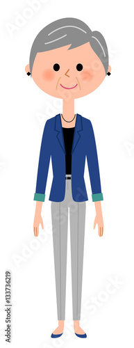 シニア女性　おしゃれ