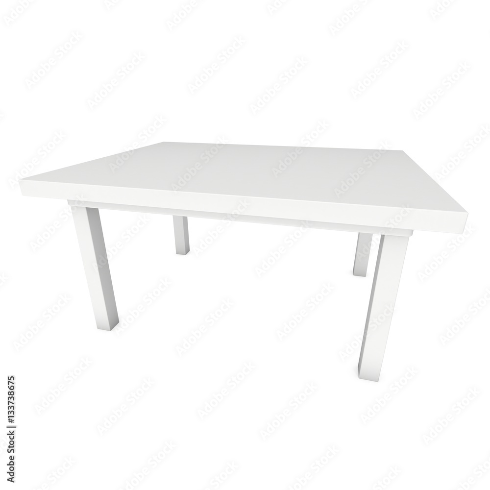 White Table. 3D render isolated on white. Platform or Stand Illustration. Template for Object Presentation. White Table. 3D render isolated on white. Platform or Stand Illustration. Template for Object Presentation.