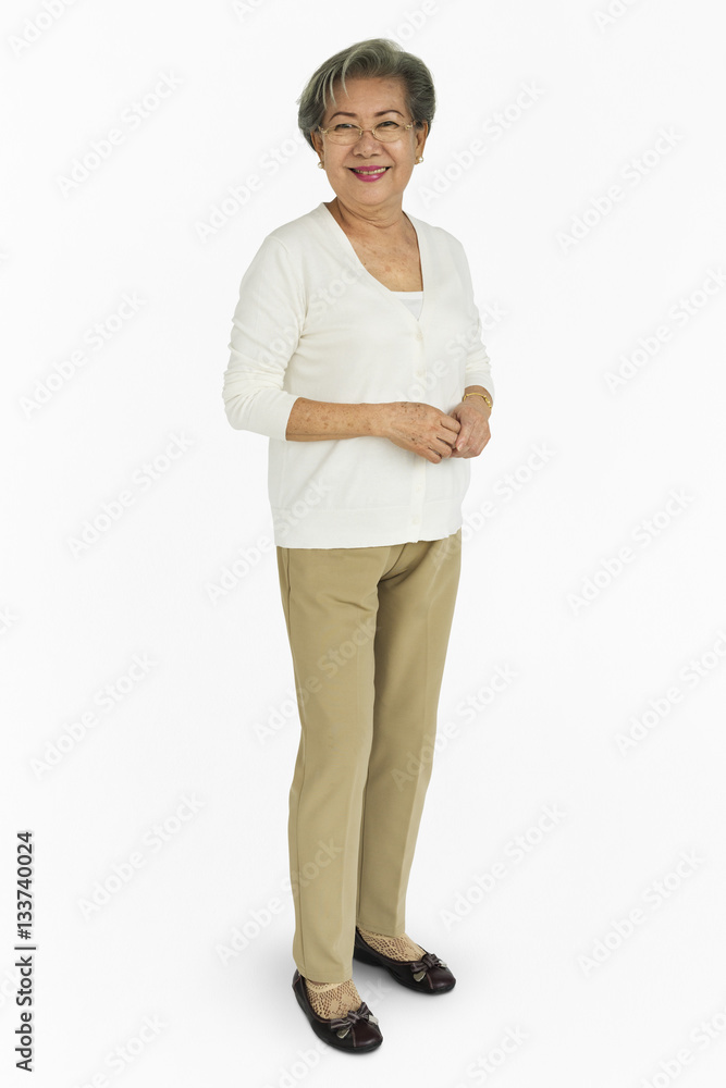 Senior Adult Woman Smiling Happiness Portrait Concept Senior Adult Woman Smiling Happiness Portrait Concept