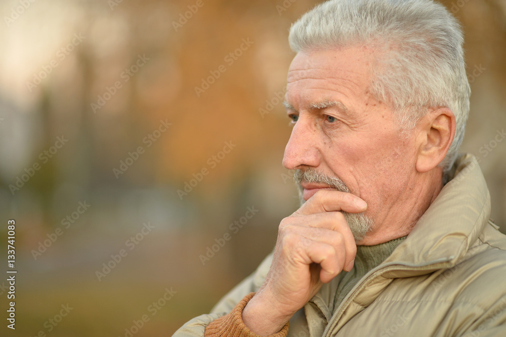 Senior man thinking Senior man thinking