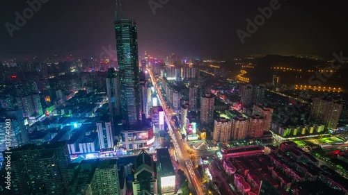 Wallpaper Mural Shenzhen night rooftop timelapse 4K Torontodigital.ca